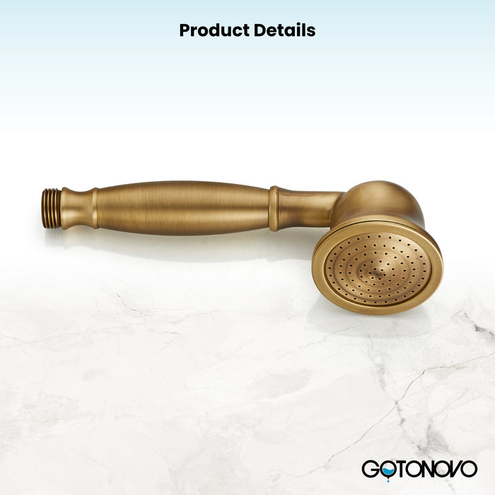 gotonovo Handheld Shower Head Showerhead Handheld Sprayer Shower Wand Removable Shower Head Powerful Shower Heads High Pressure Round