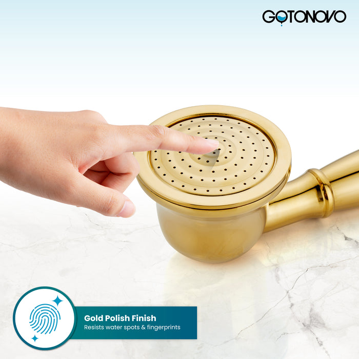 gotonovo Handheld Shower Head Showerhead Handheld Sprayer Shower Wand Removable Shower Head Powerful Shower Heads High Pressure Round