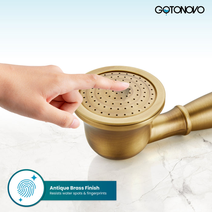 gotonovo Handheld Shower Head Showerhead Handheld Sprayer Shower Wand Removable Shower Head Powerful Shower Heads High Pressure Round