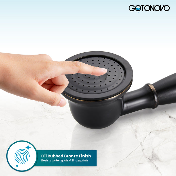 gotonovo Handheld Shower Head Showerhead Handheld Sprayer Shower Wand Removable Shower Head Powerful Shower Heads High Pressure Round