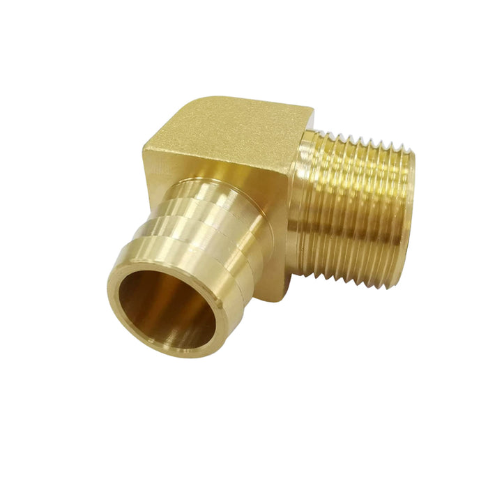 3/4 Hose Barb Elbow Barb Fitting 90 Degree 3/4 Inch Hose ID x 3/4 Inch Male Thread NPT Hose Welding Fitting Brass Fitting Air Hose Fitting 1 Piece