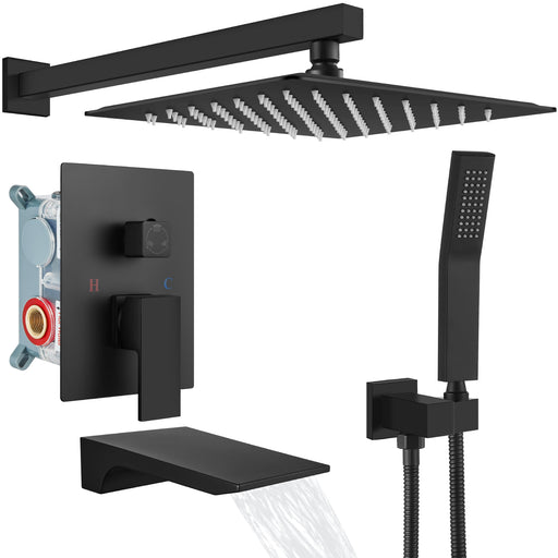 Shower Faucet Set, Single Function Wall Mount Bathroom Rainfal Shower Faucet Set, Single Function Wall Mount Bathroom Rainfal