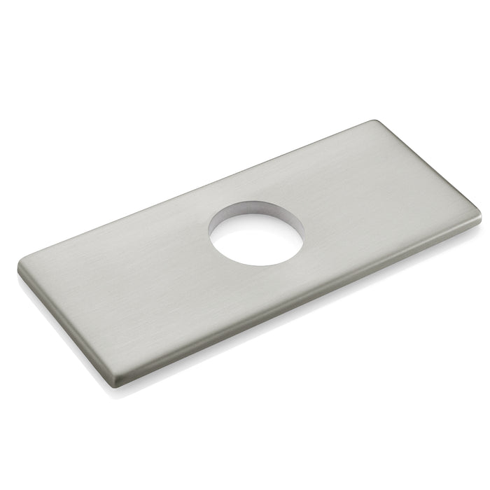 gotonovo 6 inch Rectangle Deck Mount Faucet Plate,Faucet Hole Cover Escutcheon Plate for Kitchen or Bathroom Sink 1 Hole or 3 Hole 4 Inch Centerset