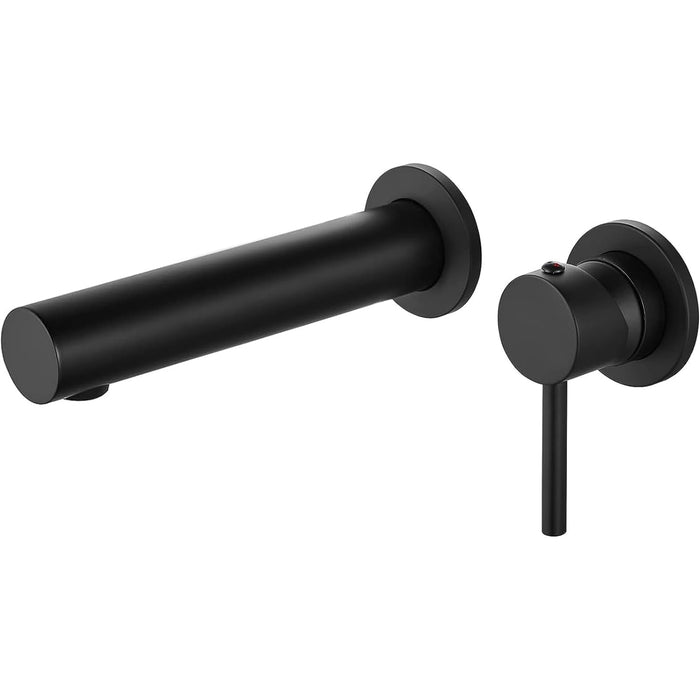 gotonovo Wall Mount Bathroom Faucet,Single Handle Bathroom Sink Faucet Wall Mounted Brass Rough-in Valve Included Straight Spout