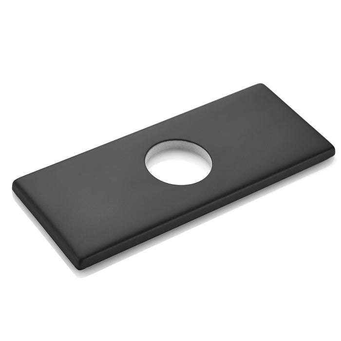 gotonovo 6 inch Rectangle Deck Mount Faucet Plate,Faucet Hole Cover Escutcheon Plate for Kitchen or Bathroom Sink 1 Hole or 3 Hole 4 Inch Centerset