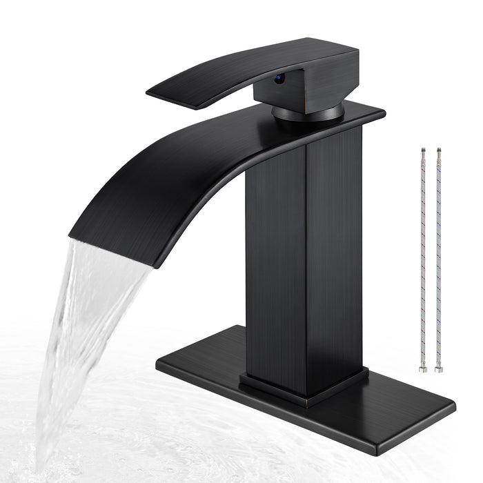 Gotonovo Waterval Badkamerkraan, Enkele handgreep Enkelgats Wastafelkraan Op het dek gemonteerde mengkraan met dekplaat, Rv Toilet Vanity Wastafelkraan