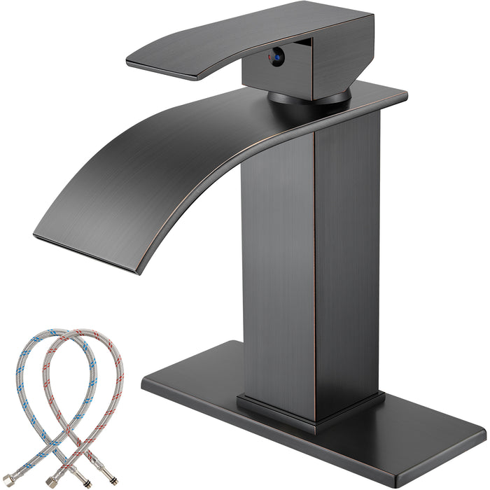Gotonovo Waterval Badkamer Wastafel Kraan Enkel Gat 1 Handgreep Toilet Vanity Kraan Met Dekplaat Dekmontage Warm &amp; Koud Water Mengkraan