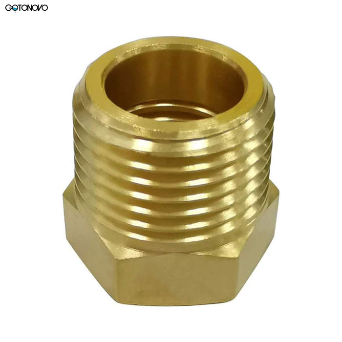 gotonovo 2 Pieces (1 Pair)，1/4-Inch Female Pipe x 3/8-Inch Male Brass Pipe Fitting Reducer Adapter Metal Pipe Adapter Air Hose Adapter