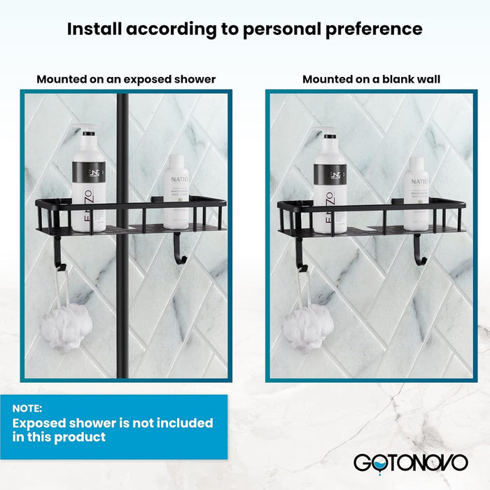 gotonovo Badkamer Douche Plank Wandmontage Massief Messing Essentieel Doucherek Single Pack Eén Laag Antiek Messing Badkamer Doucherek Mand Armmontage Doucheopslag 