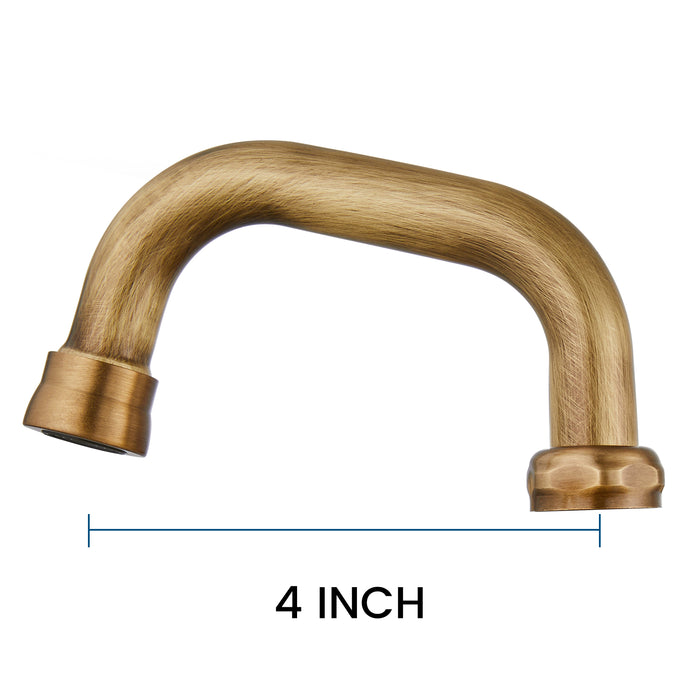 gotonovo Wall Mount Kitchen Faucet Parts Only Replacement 4 Inch Spout Antique Brass