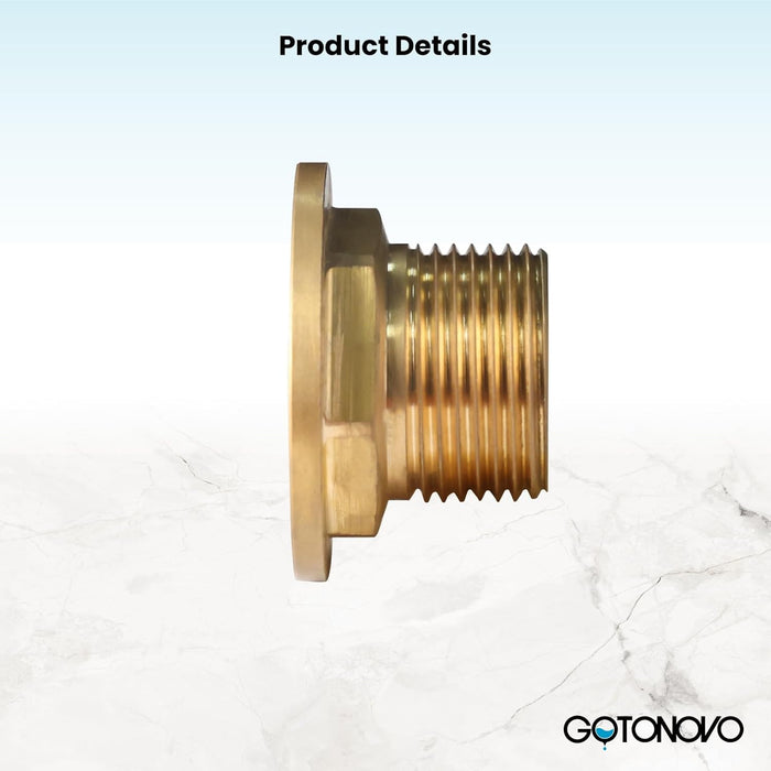 gotonovo Tub Mounted Shower Extension Connector 2 Pcs Brass 3/4" NPT Male to 1/2" NPT Female Thread Fittings Reducer Hex Bushing Reducer Water Pipe Diameter Adapter