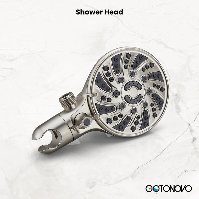 gotonovo 5 Settings ABS Shower Head with 5 Modes ABS Handheld Spray Shower Trim Kit High Pressure Dual 2 in 1 Showerhead Combo