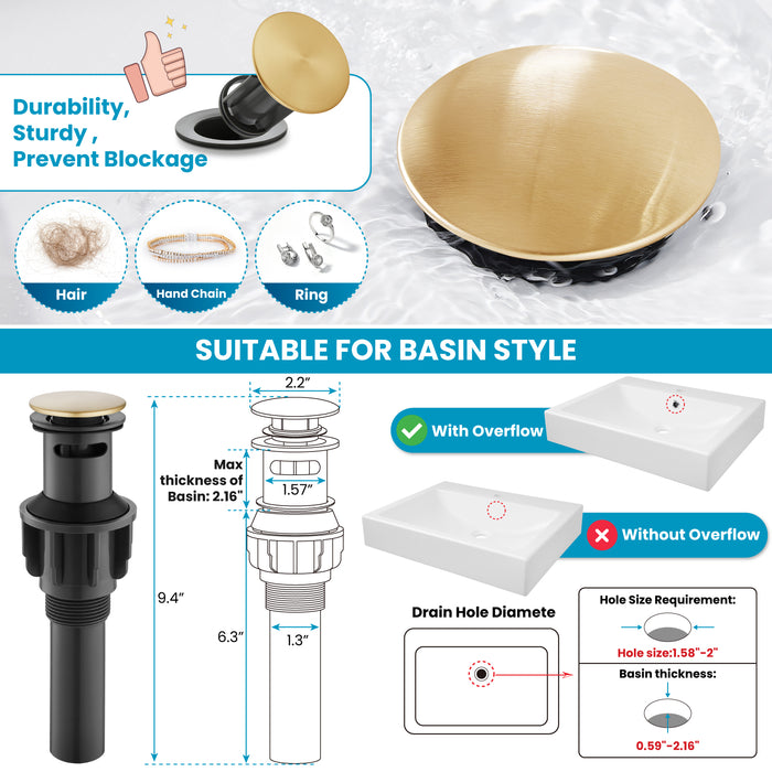 gotonovo 8 Inch Widespread Bathroom Faucets for Sink 3 Hole 2 Lever Handle Deck Mount with Pop Up Drain Hot and Cold Water Supply Lines
