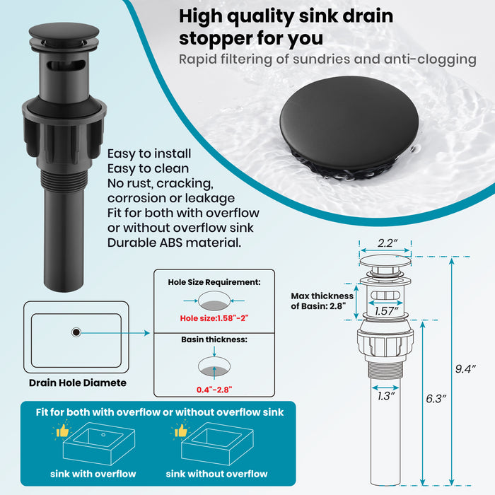 gotonovo Bathroom Bowl Sink Faucet Lavatory Vanity Mixer Bar Tap One Lever Handle One hole Deck Mount RV Bathroom Sink Faucet Basin Hose Metal Pop Up Drain With Overflow 360° Swivel