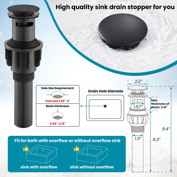 gotonovo Bathroom Bowl Sink Faucet Lavatory Vanity Mixer Bar Tap One Lever Handle One hole Deck Mount RV Bathroom Sink Faucet Basin Hose Metal Pop Up Drain With Overflow 360° Swivel