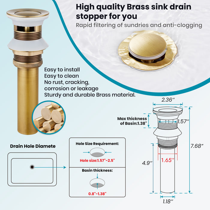 gotonovo 8 Inch Widespread Bathroom Faucets for Sink 3 Hole 2 Lever Handle Deck Mount with Pop Up Drain Assembly with Hot and Cold Water Supply Lines