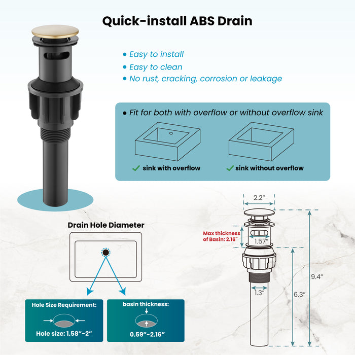 gotonovo 3 Hole Bathroom Faucet 8 inch Widespread Sink Vanity Faucet for Bathroom Sink 2 Cross Handle Deck Mount Basin with Pop Up Drain 360° Swivel Spout