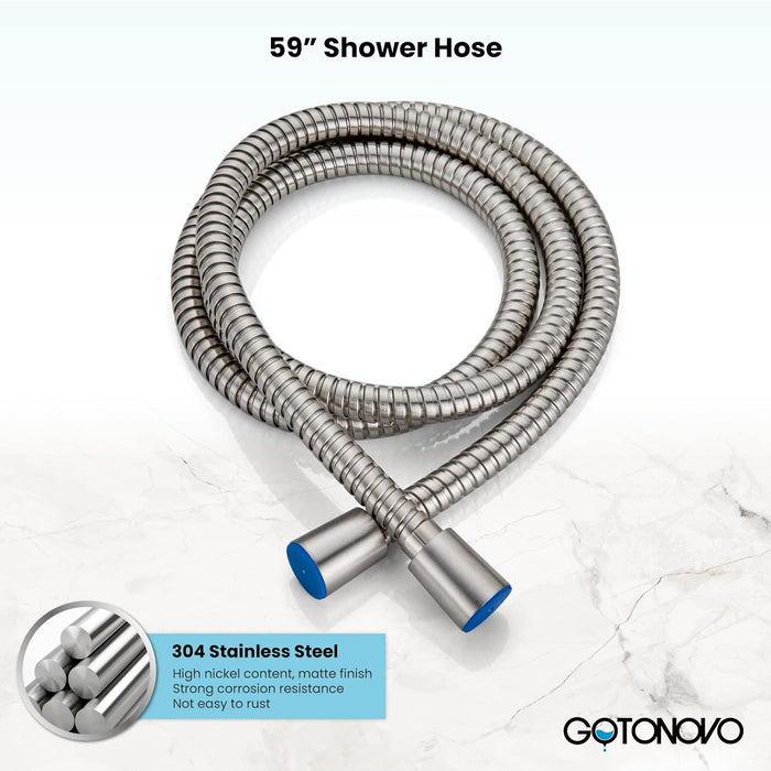 Gotonovo Messing L-stijl Handdouche Hogedruk Enkele Functie Luxe Handdouche 