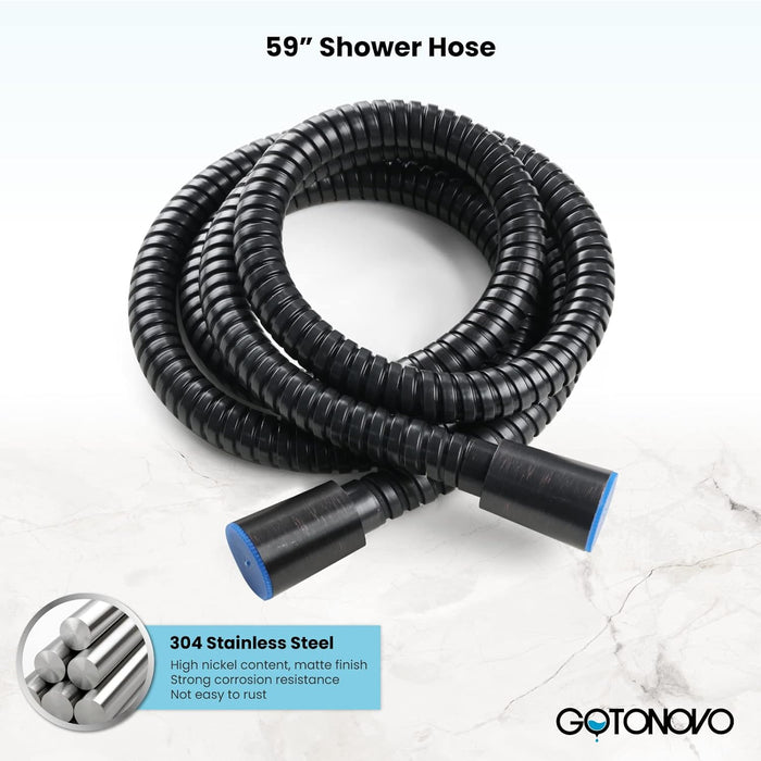 Gotonovo Messing L-stijl Handdouche Hogedruk Enkele Functie Luxe Handdouche 