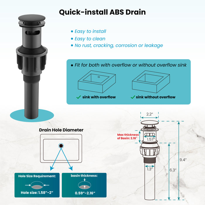 gotonovo 8 inch Waterfall Widespread Bathroom Faucet Set Bathroom Sink Faucet 3 Hole 2 Handle Vanity Lavatory Deck Mount with Pop Up Drain and Water Supply Lines