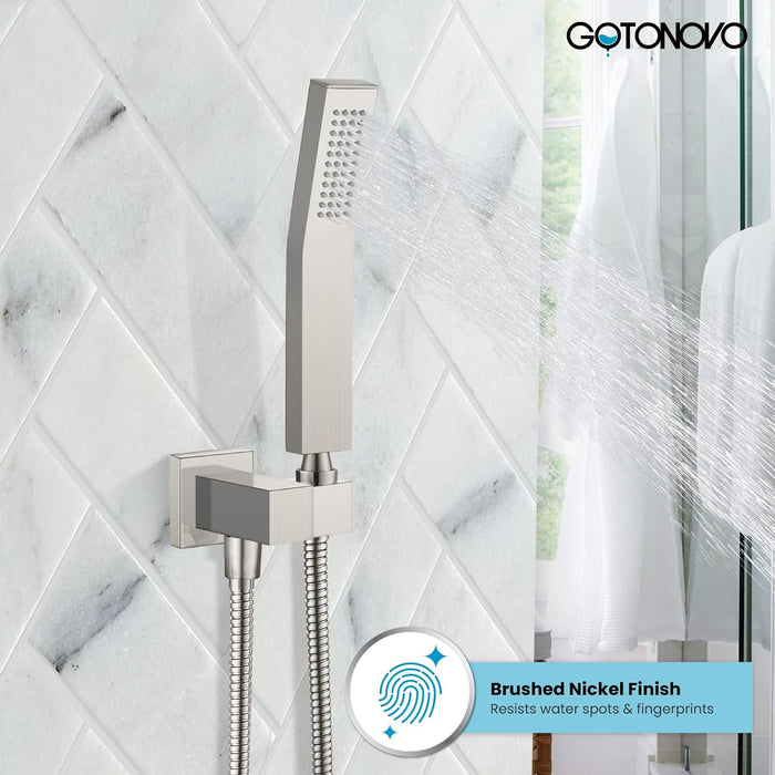 Gotonovo Messing L-stijl Handdouche Hogedruk Enkele Functie Luxe Handdouche 