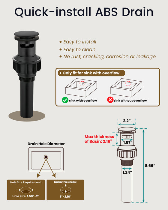 gotonovo Waterfall 8 inch Widespread Bathroom Faucet Set Bathroom Sink Faucet 3 Hole 2 Handle Vanity Lavatory Deck Mount with Pop Up Drain and Water Supply Lines