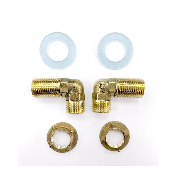 Installation Kit for Wall Mount Faucet Backsplash Mounted Faucets Connector Set for Stainless Steel Commercial Kitchen Prep Utility Sink 1/2 Inch NPT Male