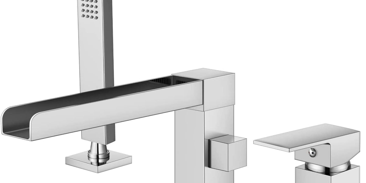 SKOWLL Brushed Nickel Widespread Bathroom Faucet | 3-Hole 2 Handle Vanity Faucet | 360° Swivel Spout | Brass Body - View #4