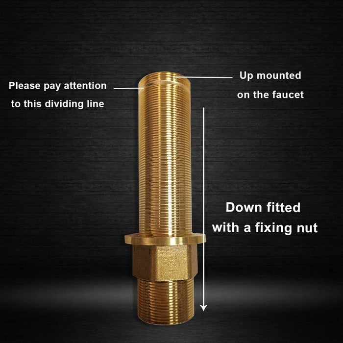 Gotonovo Kraan Fittingen Tepel Borgmoer Kit Verlenging Schroefdraad Pijp Langere Montage Schacht Enkel Gat 4.7inch &amp; 5.9inch &amp; 7.9 inch