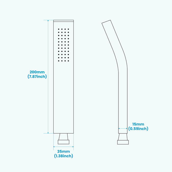 Gotonovo Messing L-stijl Handdouche Hogedruk Enkele Functie Luxe Handdouche 