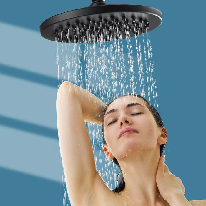 Gotonovo 8-inch regenval ronde douchekop ijzeren mondstuk hoge druk hoge stroom verstelbare draaibare kogel metalen vervanging voor badkamer douchekoppen 