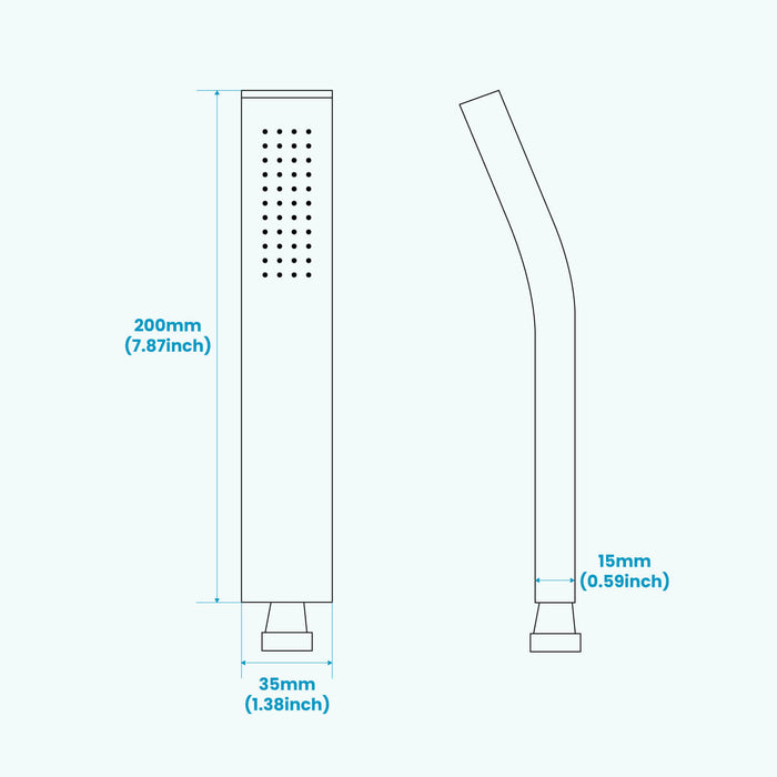 Gotonovo Messing L-stijl Handdouche Hogedruk Enkele Functie Luxe Handdouche 