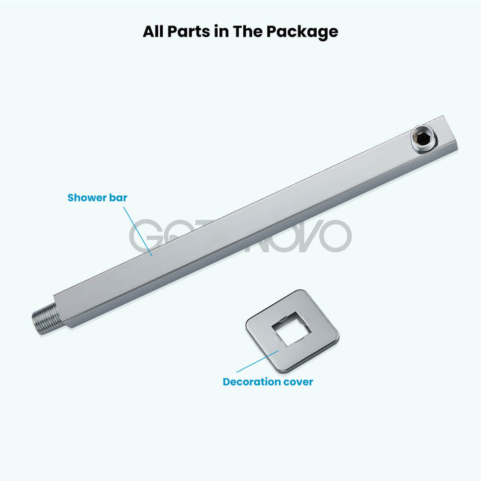 Gotonovo wandmontage douchearm met flens (armlengte 35 cm en 40 cm) 