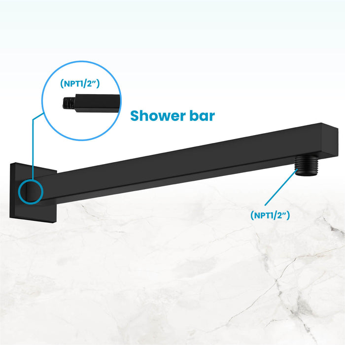 Gotonovo Wall Mount Shower Arm With Flange (Arm Length 35cm & 40cm)