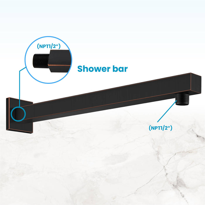 Gotonovo Wall Mount Shower Arm With Flange (Arm Length 35cm & 40cm)