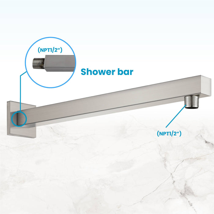 Gotonovo wandmontage douchearm met flens (armlengte 35 cm en 40 cm) 