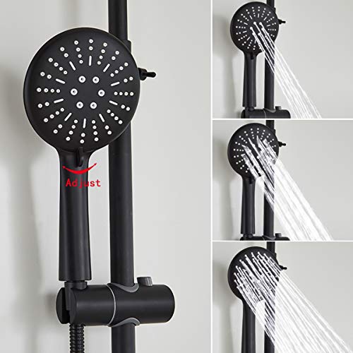 Handheld ShowerHead Matte Black High Flow High Pressure Detachable Removable Luxury