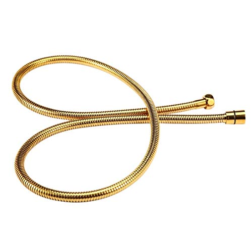 Shower Handheld Hose Polished Gold 59 Inch Solid Brass Bathroom Handheld Shower Sprayer Extension Gold For Bathroom