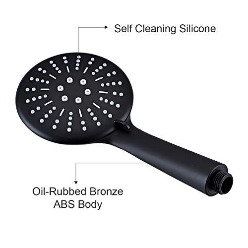 Handheld ShowerHead Matte Black High Flow High Pressure Detachable Removable Luxury