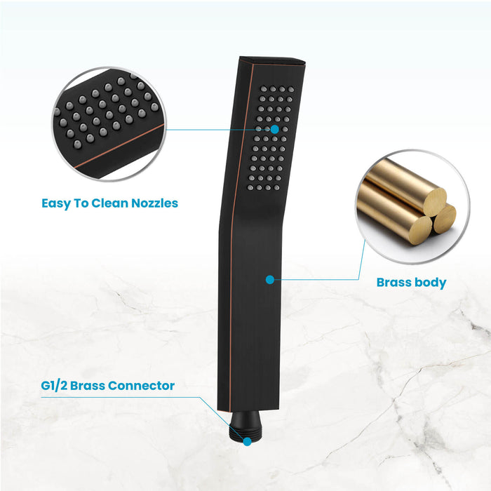 Gotonovo Messing L-stijl Handdouche Hogedruk Enkele Functie Luxe Handdouche 