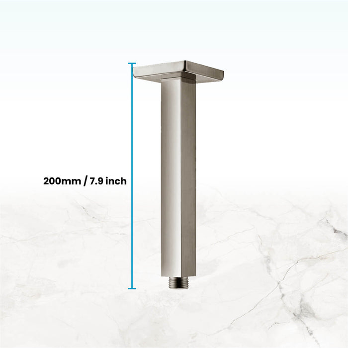 Gotonovo Ceiling Mount Shower Components Shower Arm of Stainless Steel body With Flange(Arm Length 20cm&30cm )