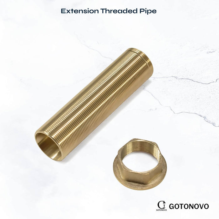 Gotonovo Kraan Fittingen Tepel Borgmoer Kit Verlenging Schroefdraad Pijp Langere Montage Schacht Enkel Gat 4.7inch &amp; 5.9inch &amp; 7.9 inch