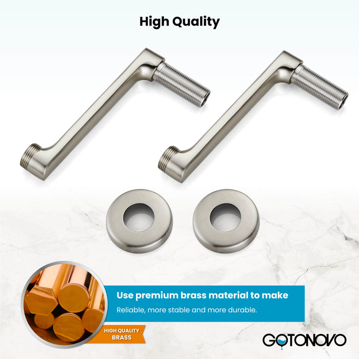 gotonovo Lengthen Clawfoot Tub Adapter 1.8 inch to 17.4 inch Adjustable Hole Distance 2.17 Inch Extended Thread Vintage Swing Arms Commercial Utility Eccentric Screw Plus Size 1 Pair