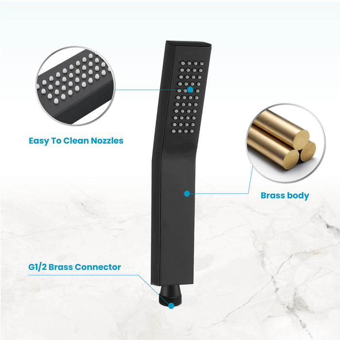 Gotonovo Messing L-stijl Handdouche Hogedruk Enkele Functie Luxe Handdouche 