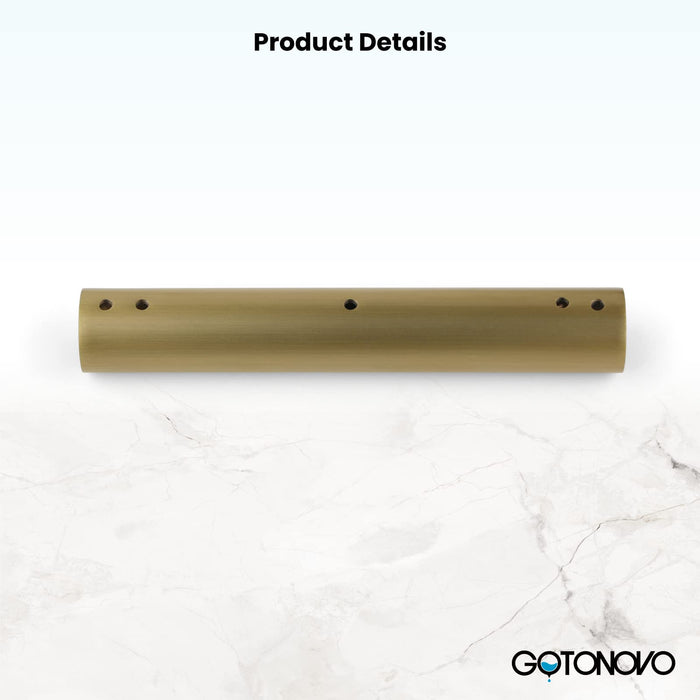 gotonovo Bathroom Shower Faucet Adjustable Rod Fittings Wall Mount Extension Tube Shower Faucet Kit Full Brass Construction
