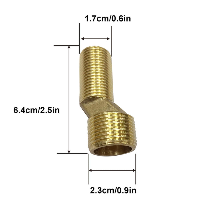 Massief messing buighoekadapter kraanadapter