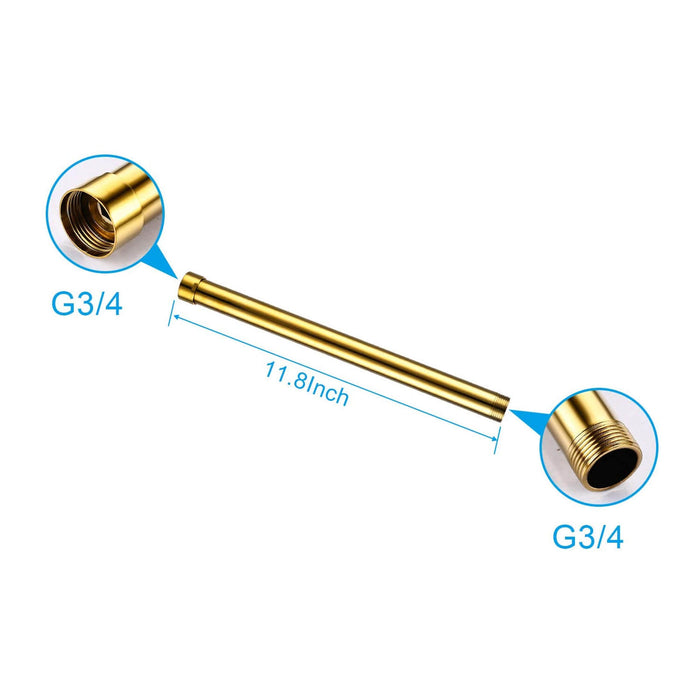 12-inch Extension Tube Shower Faucet Kit Bar for Shower System Bar Commercial