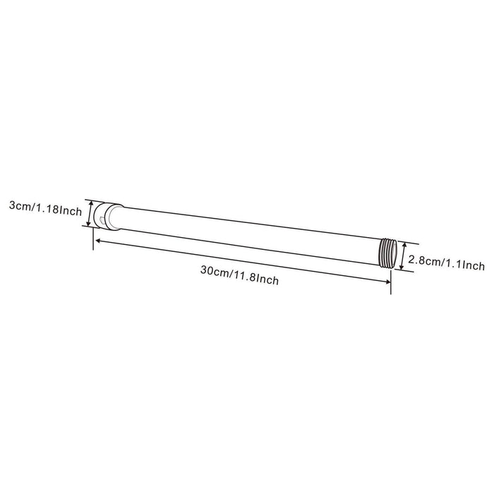 12-inch Extension Tube Shower Faucet Kit Bar for Shower System Bar Commercial