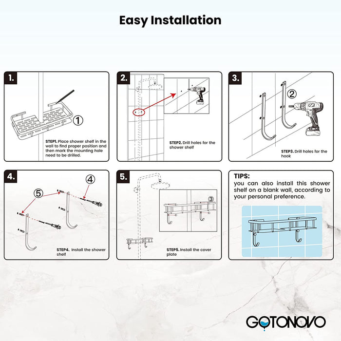 gotonovo Badkamer Douche Plank Wandmontage Massief Messing Essentieel Doucherek Single Pack Eén Laag Antiek Messing Badkamer Doucherek Mand Armmontage Doucheopslag 