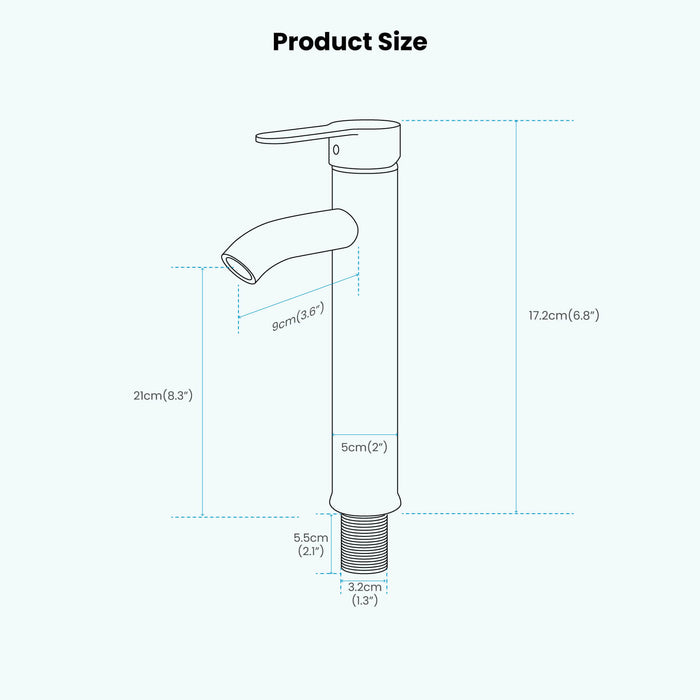 Gotonovo Badkamer Wastafel Kraan Enkele handgreep Toilet Vanity Mengkraan Hoge uitloop Enkel gat 